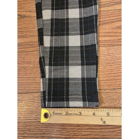 YoungLA Dapper Dress Pants Mens 30x30 Black Plaid Adjustable Waist 614 Tapered - Picture 14 of 16